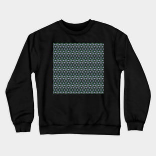 Mainly Green Hexagonal Fractal Pattern Crewneck Sweatshirt